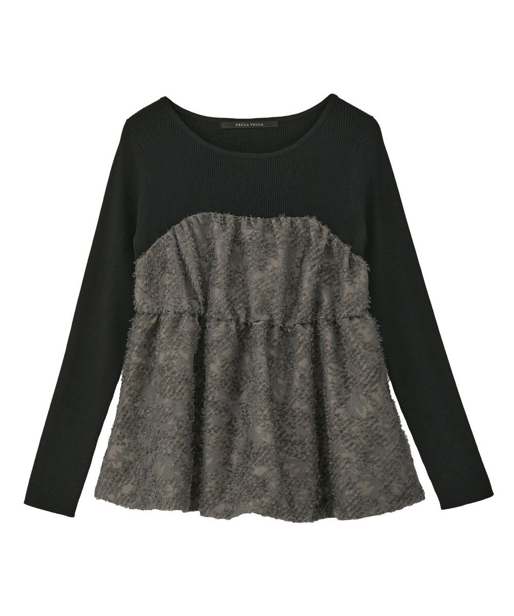 YECCA VECCA バルーンヘムドッキングニット 