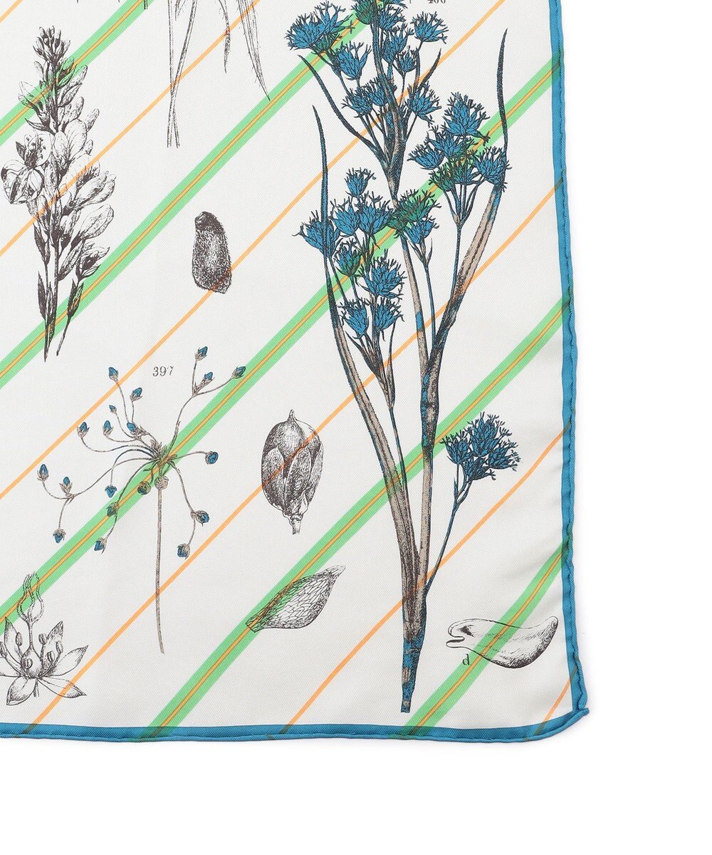 23区 manipri コラージュボタニカルフラワー シルク スカーフ 