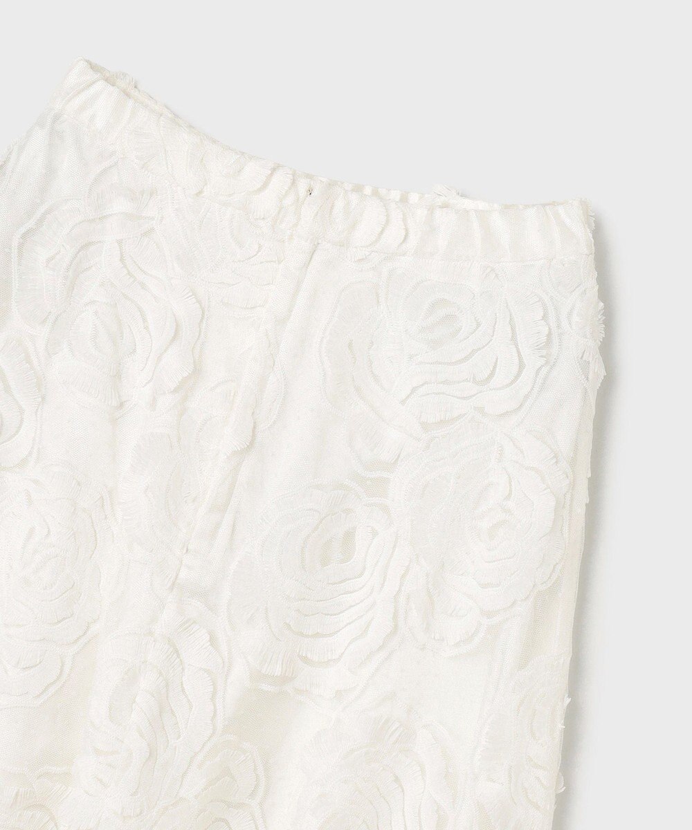 GRACE CONTINENTAL ローズ刺繍フレアスカート 