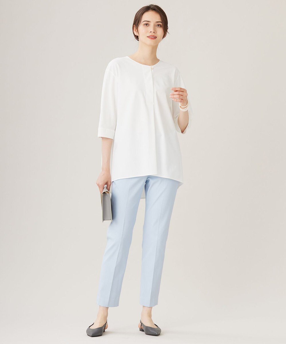 自由区 L 【カタログ掲載・洗える】リヨセルコットンツイル ブラウス 