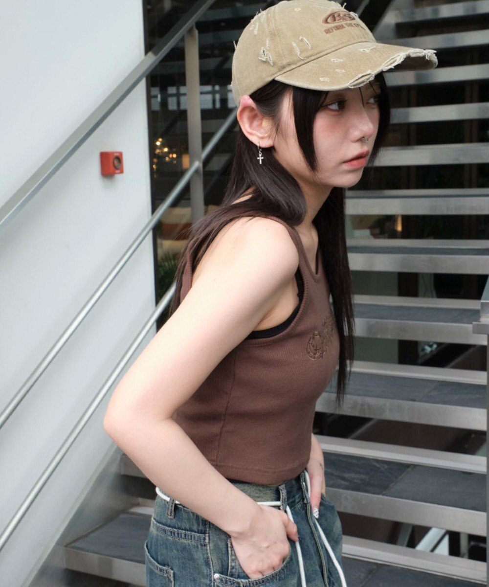 WEGO スタッズグラフィックタンク 