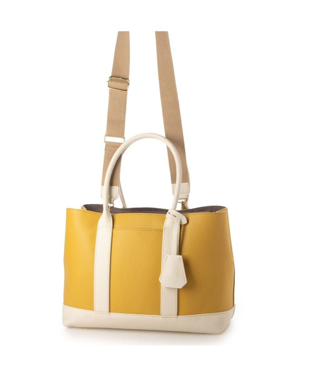 UNBILLION cachecache ショルダー付きパーテーション合成皮革トートL 