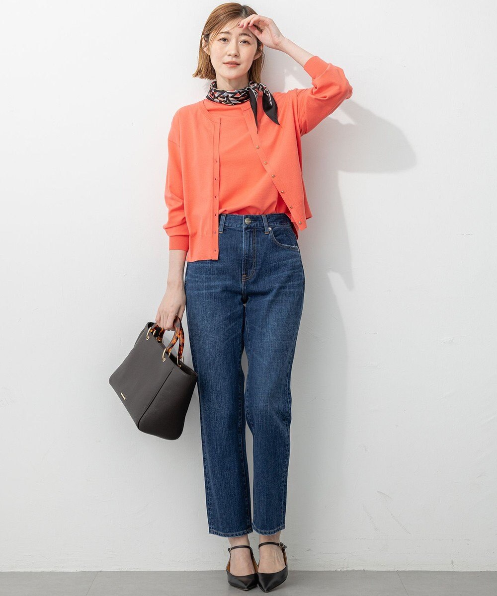 23区 S 【洗える/吊り干しOK】ヴィスコースストレッチ Vネック ニットカーディガン 