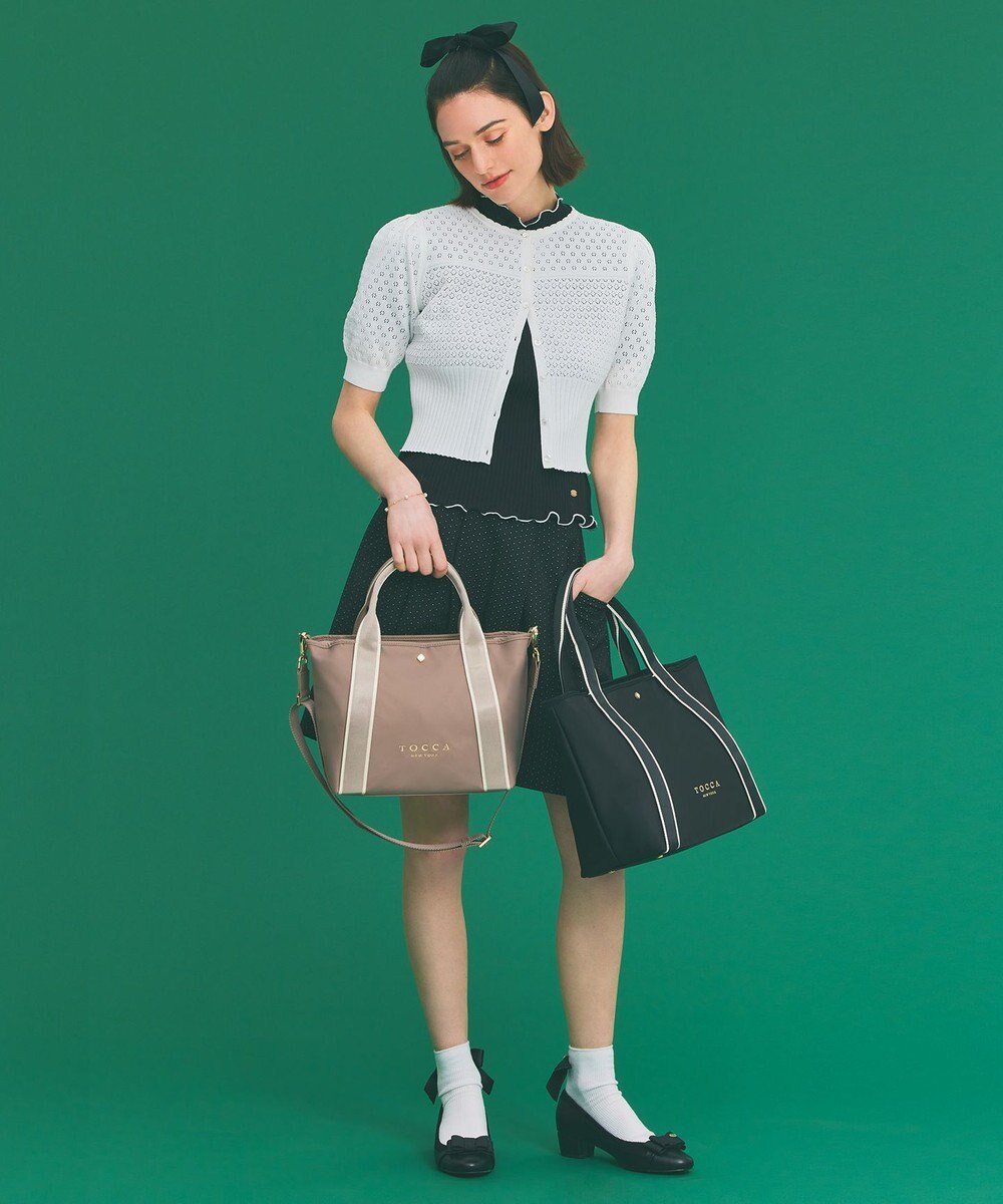 TOCCA BICOLOR RIBBON A4NYLON トートバッグ 