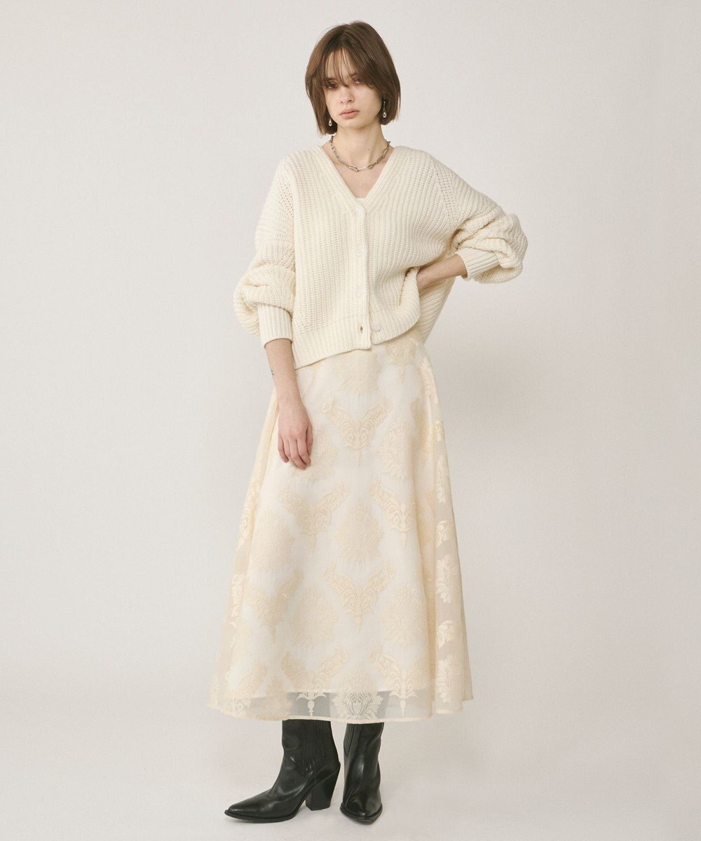 GRACE CONTINENTAL 畦ルーズニットカーディガン 