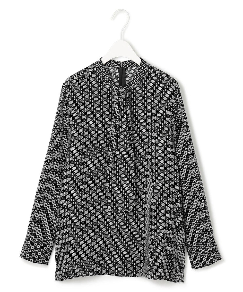 ICB 【UVケア・速乾・洗える】BackSatinAmunzen スカーフタイブラウス 