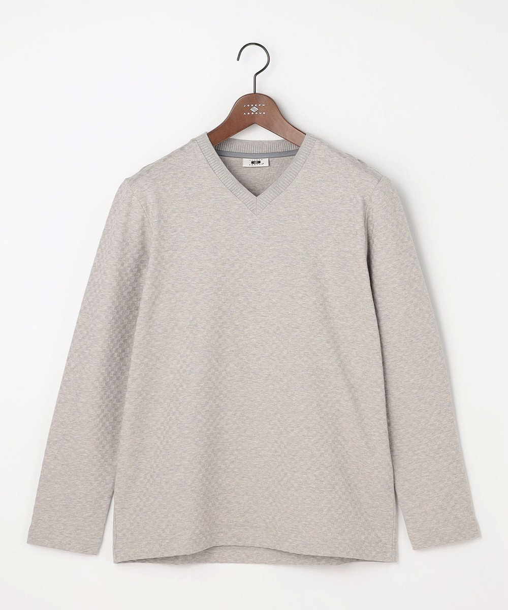 JOSEPH ABBOUD 【上質な肌触りと美しい光沢感 】ブロックリンクス 長袖Ｔシャツ　26SSモデル 