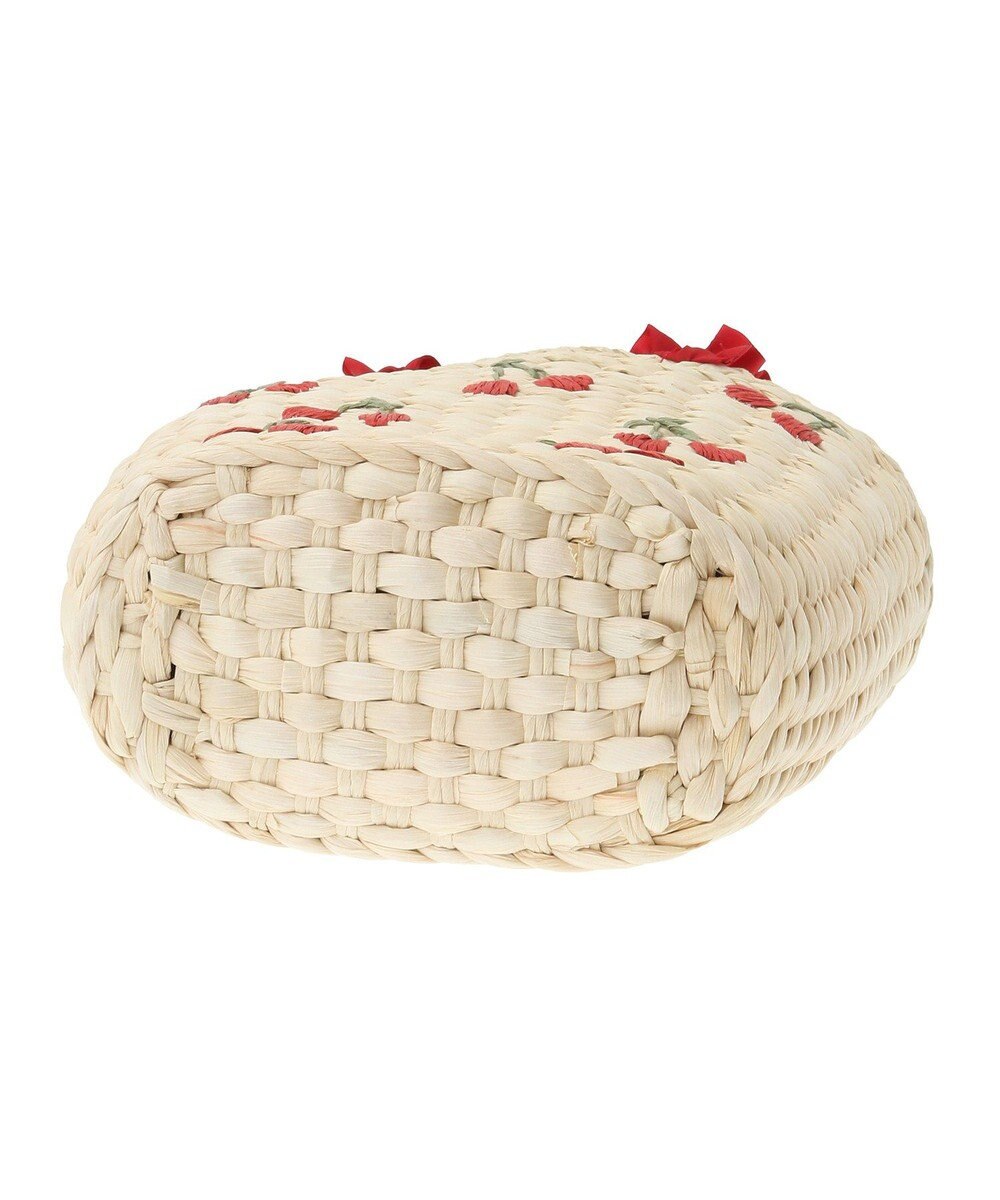 Maison de FLEUR チェリーメイズフリルハンドルカゴバッグ 