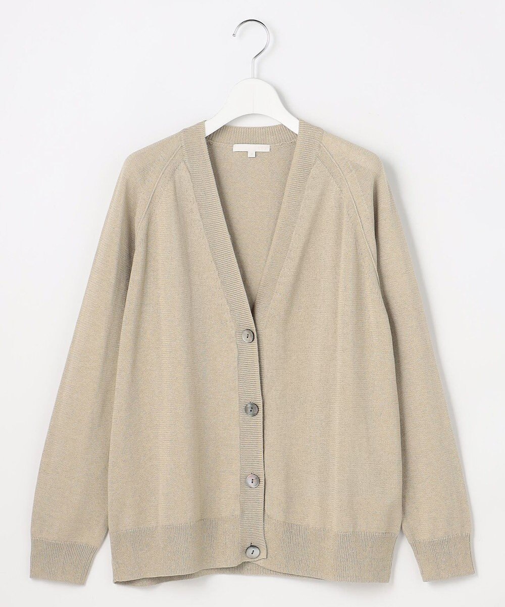 自由区 【アンサンブル対応】ペーパーコットンニット カーディガン 