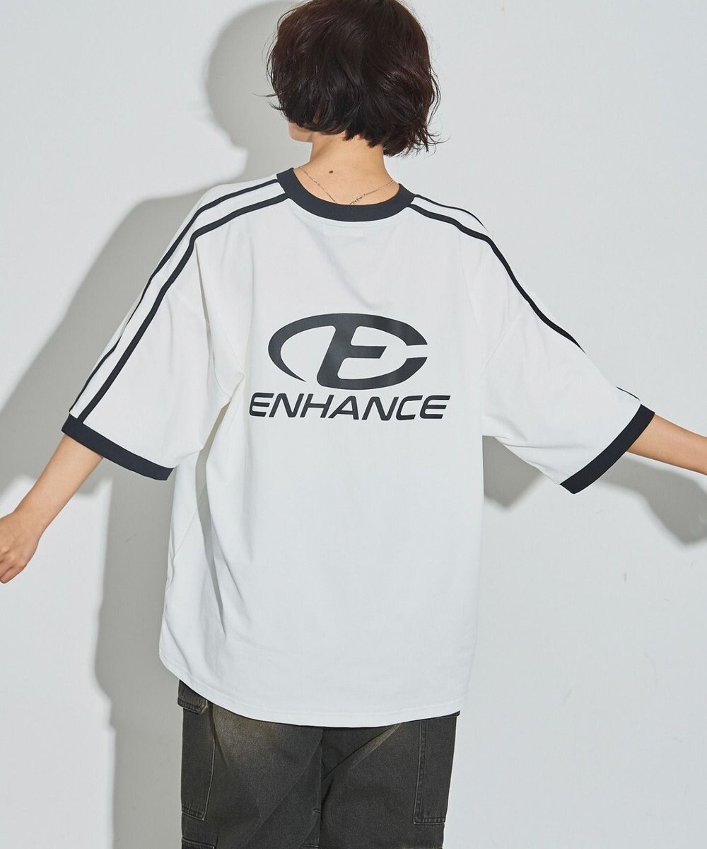 WEGO 【ユニセックス着用ITEM/MLサイズ展開】バックロゴラインリンガーT 