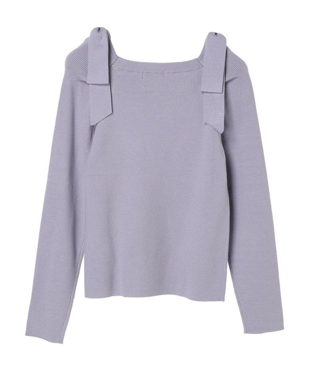 earth music&ecology 肩リボンニットプルオーバー 