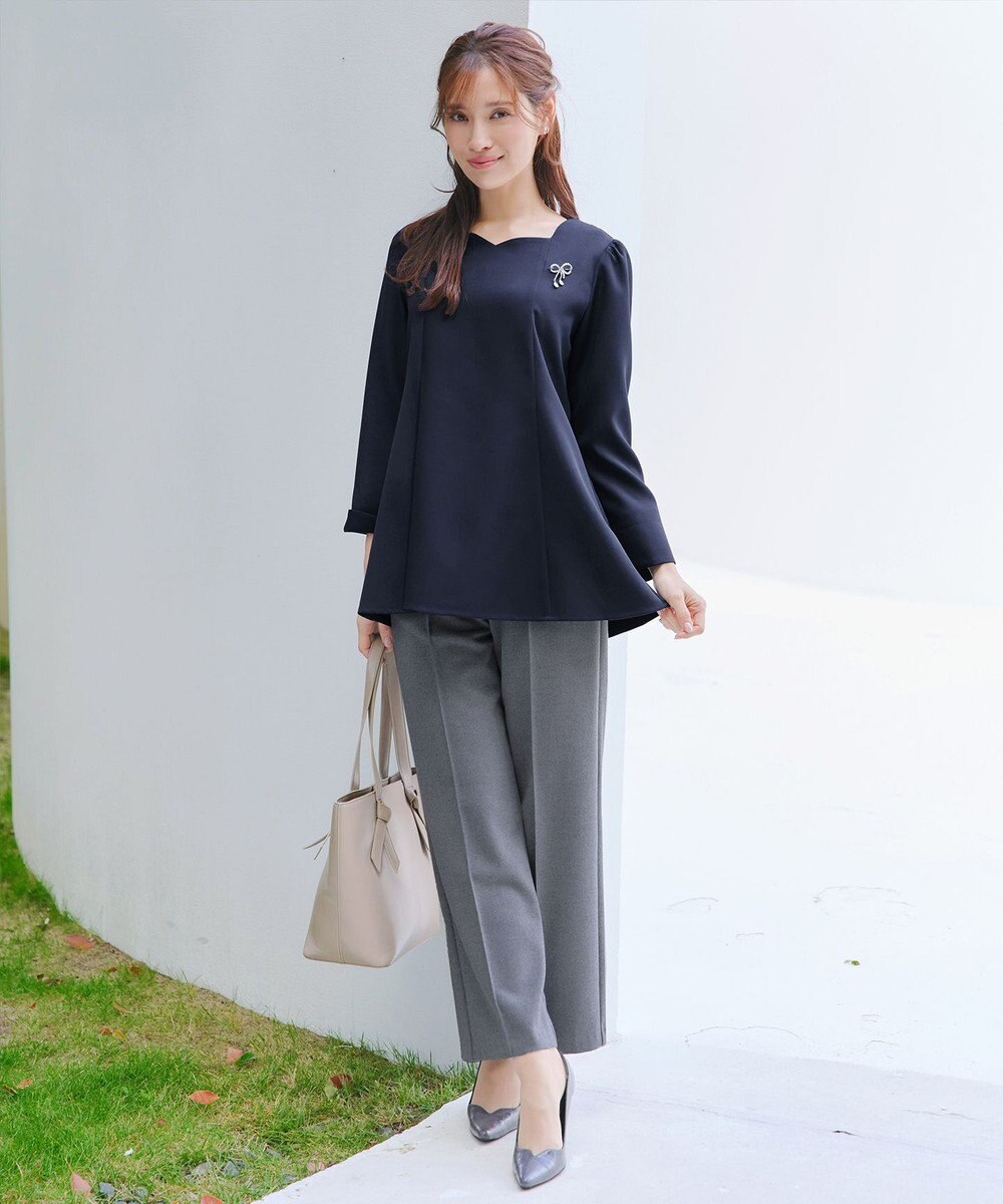 Tiaclasse スカラップ襟チュニック 