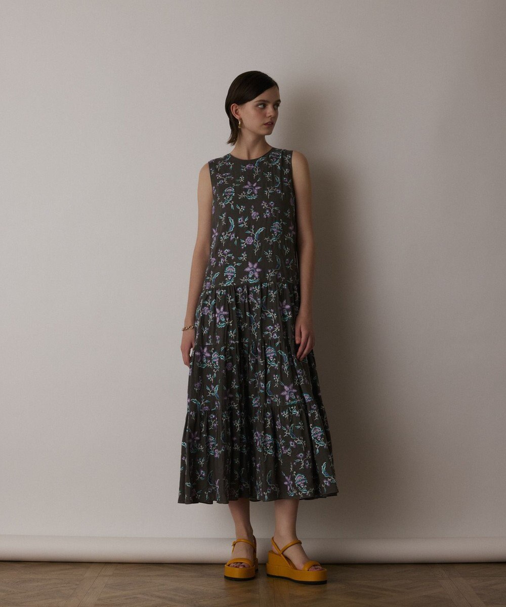 GRACE CONTINENTAL ティアードロングワンピース 