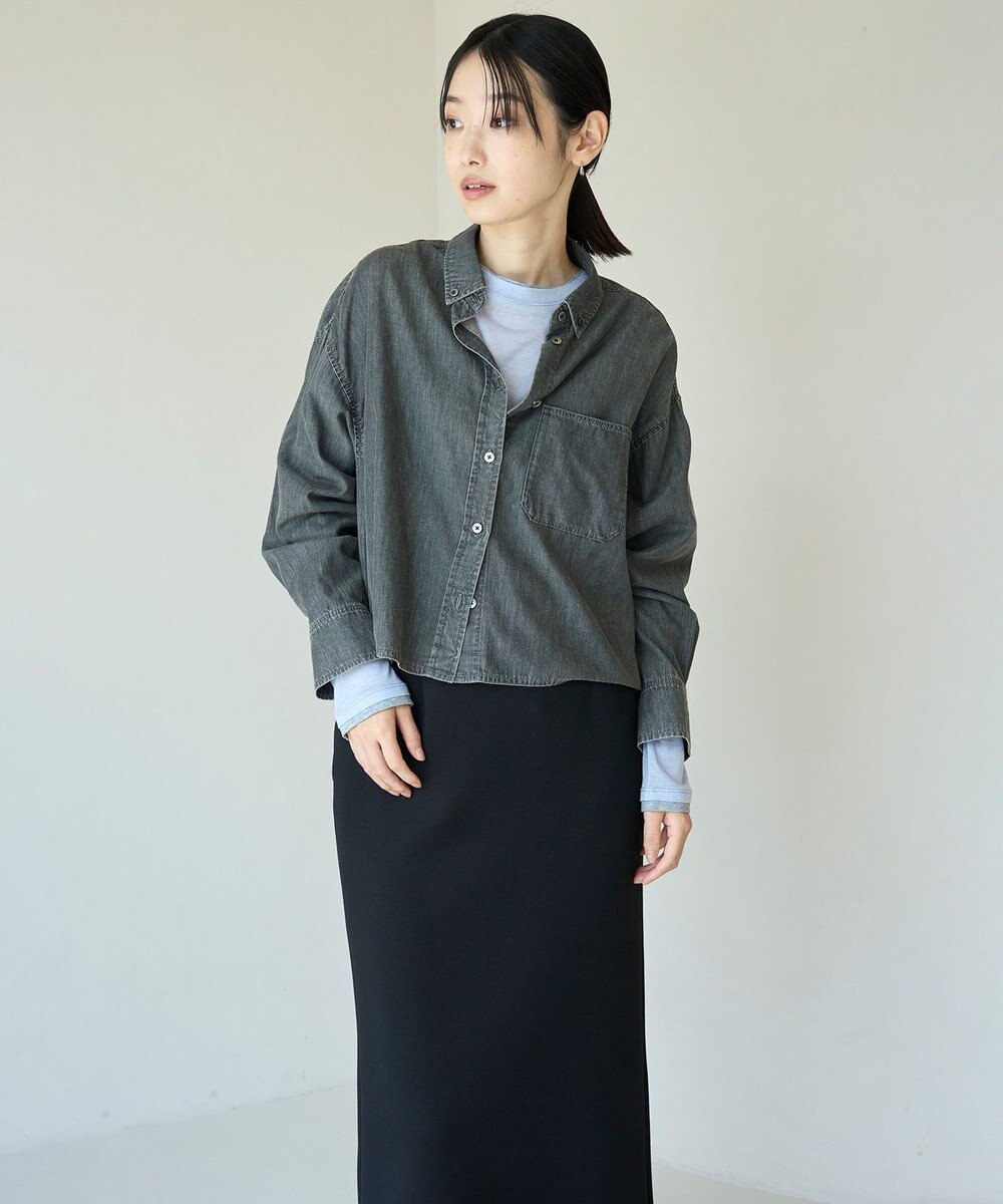 UNFILO 【UNFILO DENIM LIGHT】 クロップドシャツ 