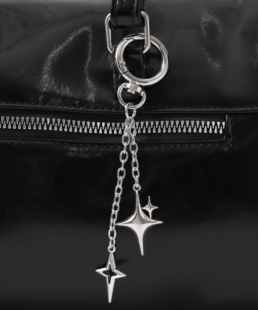 WEGO キラキラチャーム付きドラムボストンバッグ 