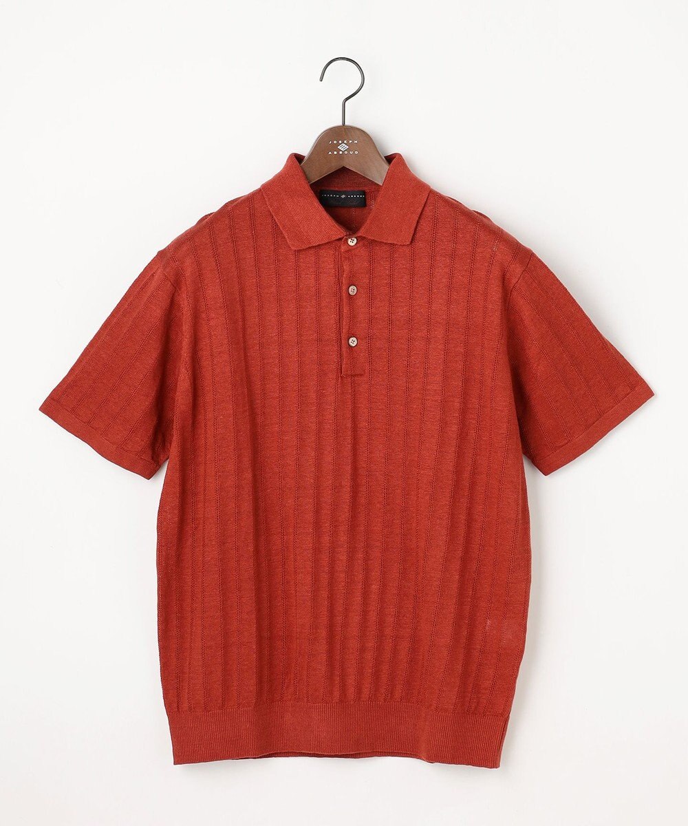 JOSEPH ABBOUD 【清涼感/洗えるリネン】フランドルリネン ニットポロ 