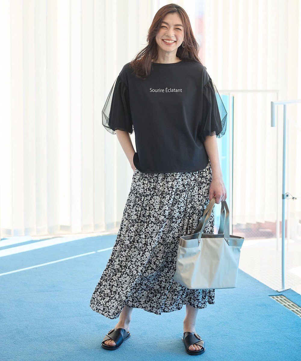 ANY 【洗濯機可/接触冷感/UVケア】エニィファンクションバルーンスリーブTシャツ 