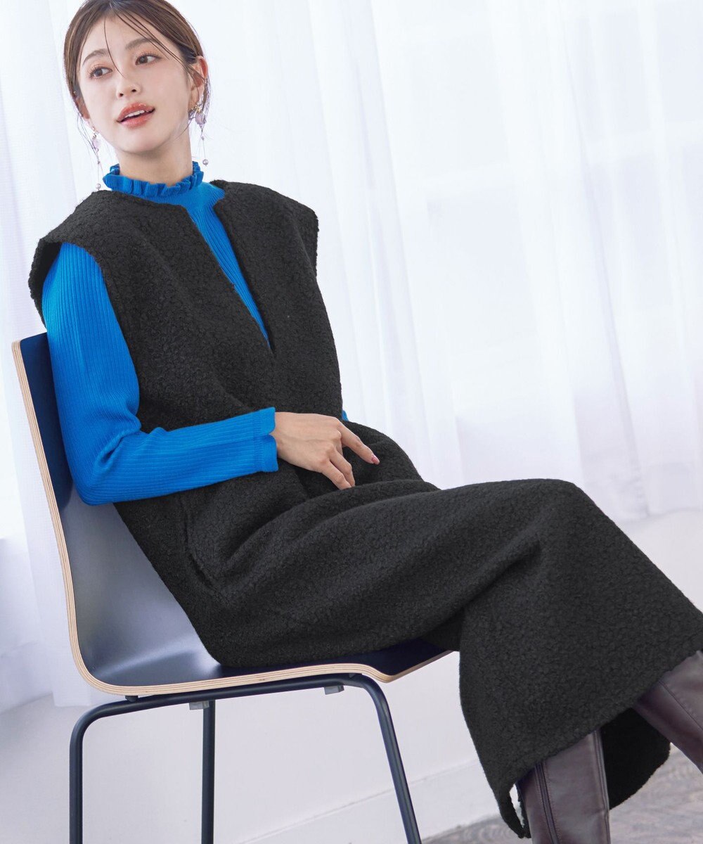 Tiaclasse ボアジャンパースカート ワンピース 