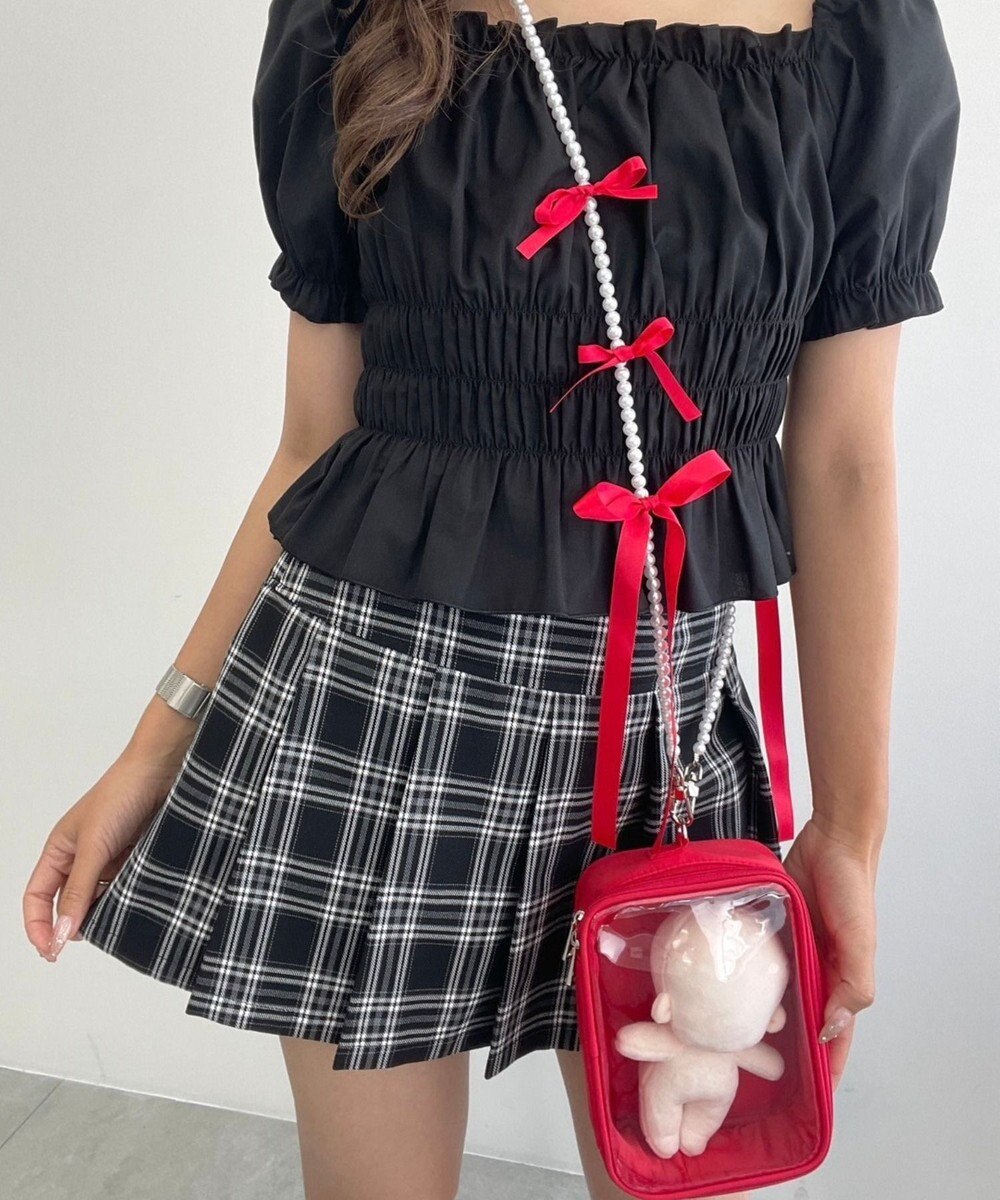 WEGO リボンビーズストラップ 