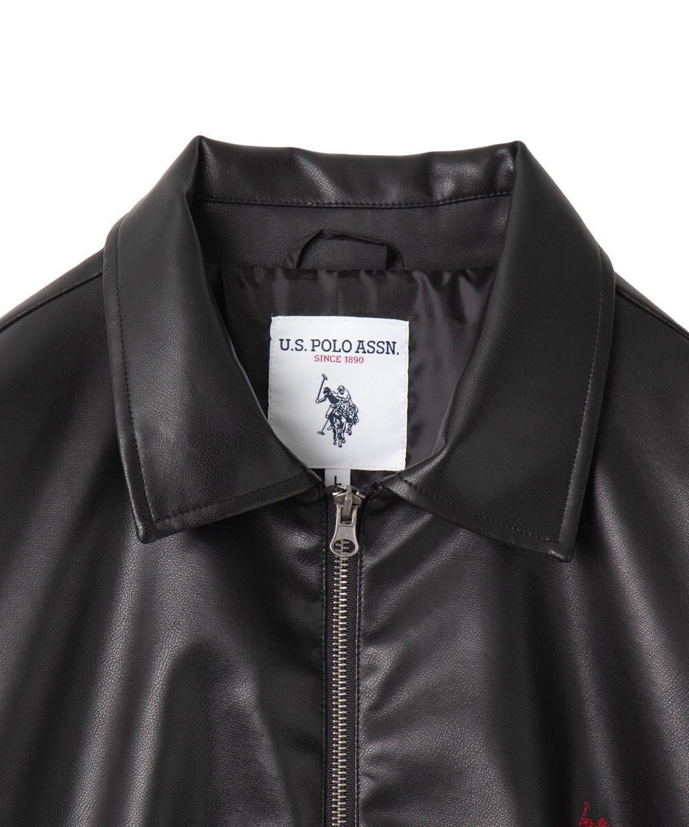 WEGO 【ユニセックス着用ITEM/MLサイズ展開】USPOLOフェイクレザージャケット 