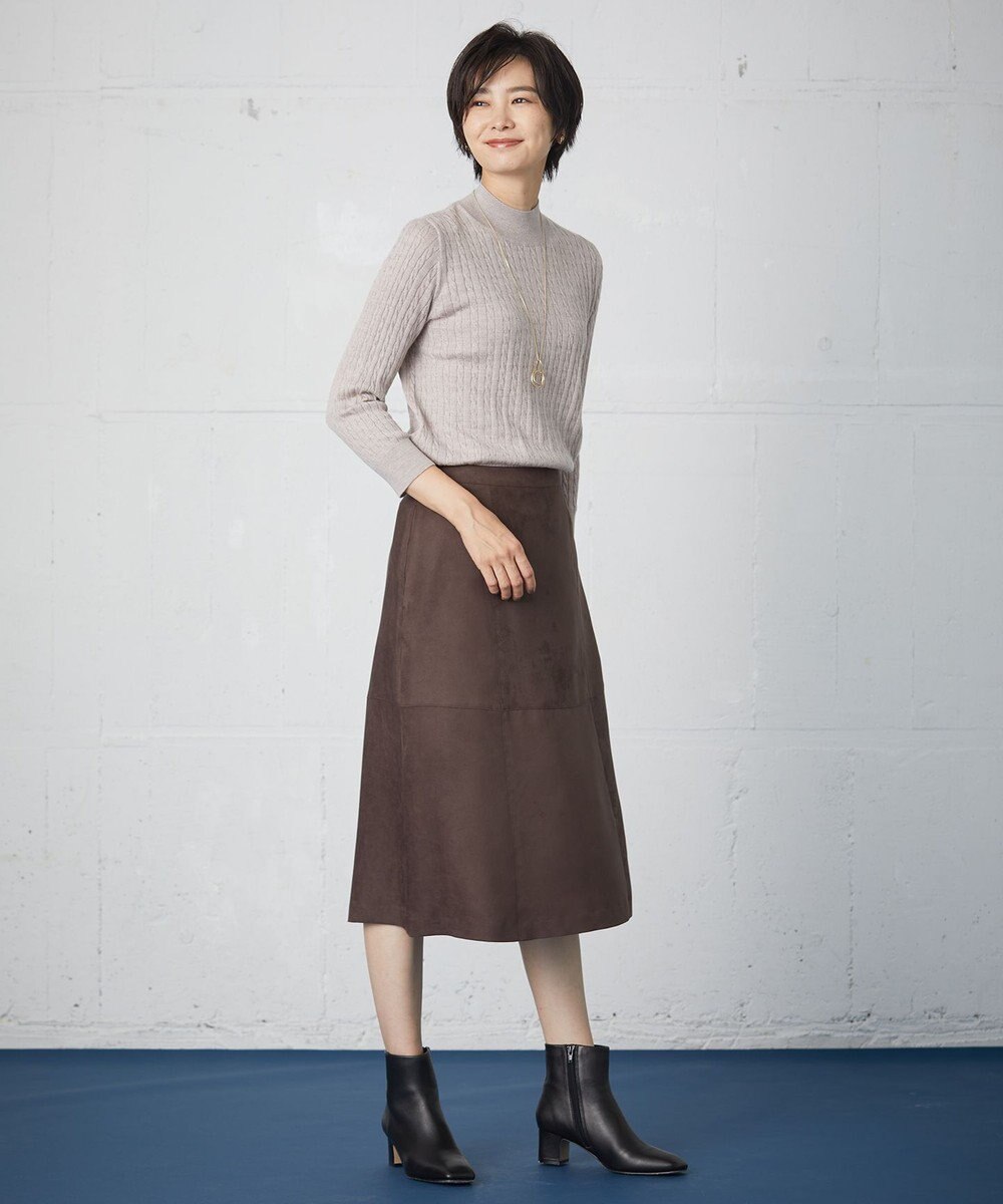 J.PRESS LADIES 【洗える】ソフィーヌスエード スカート 