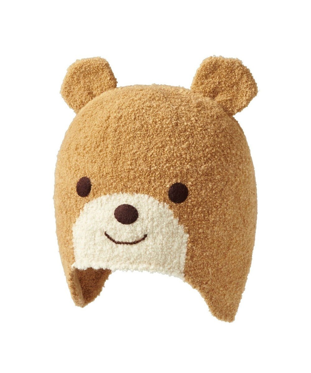 MIKI HOUSE HOT BISCUITS 【46-52cm】くまのお顔 マシュマロニットフード(帽子) 