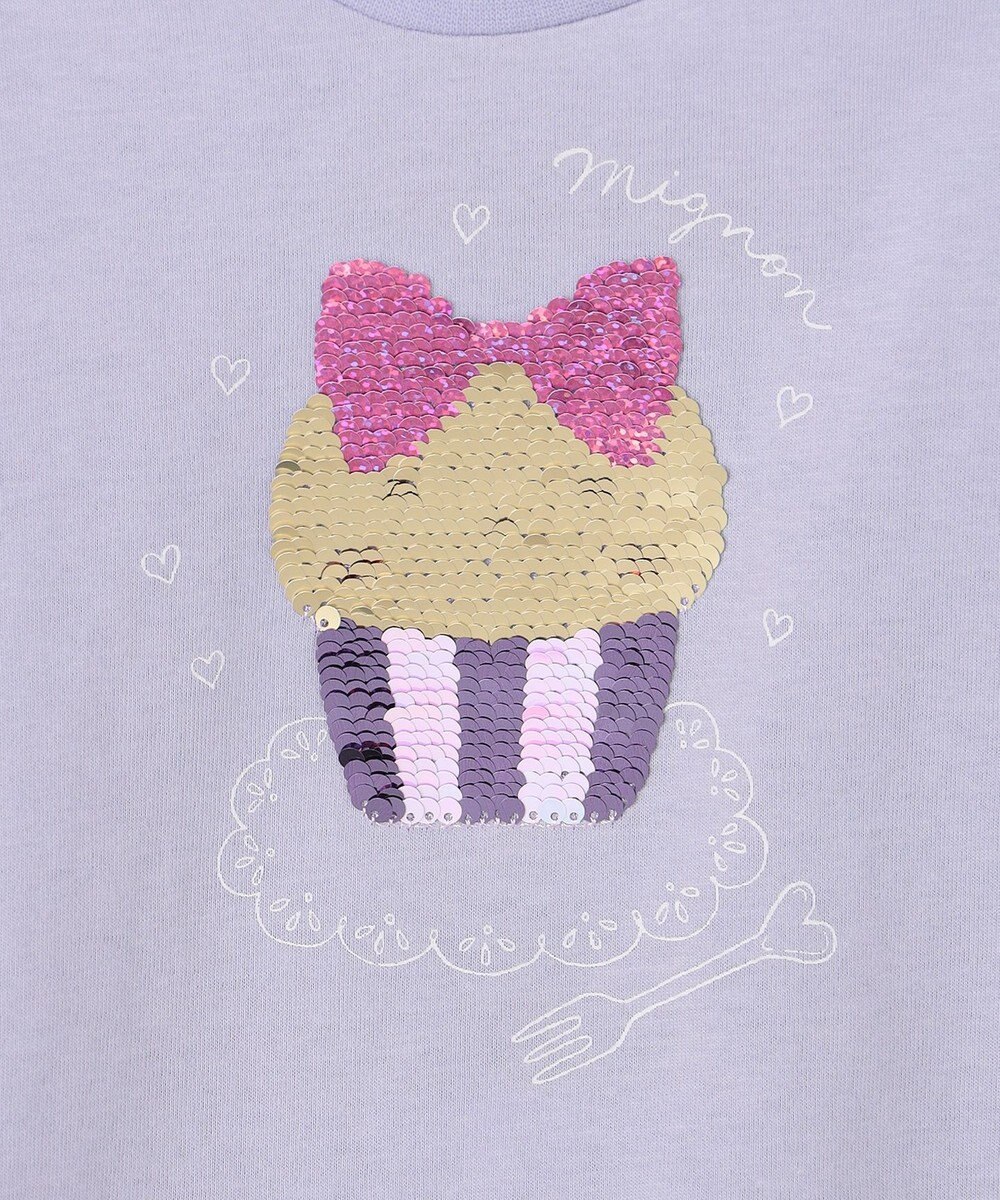 ANY KIDS 【綿100%】ドロップショルダーミラクルスパンコールTシャツ 