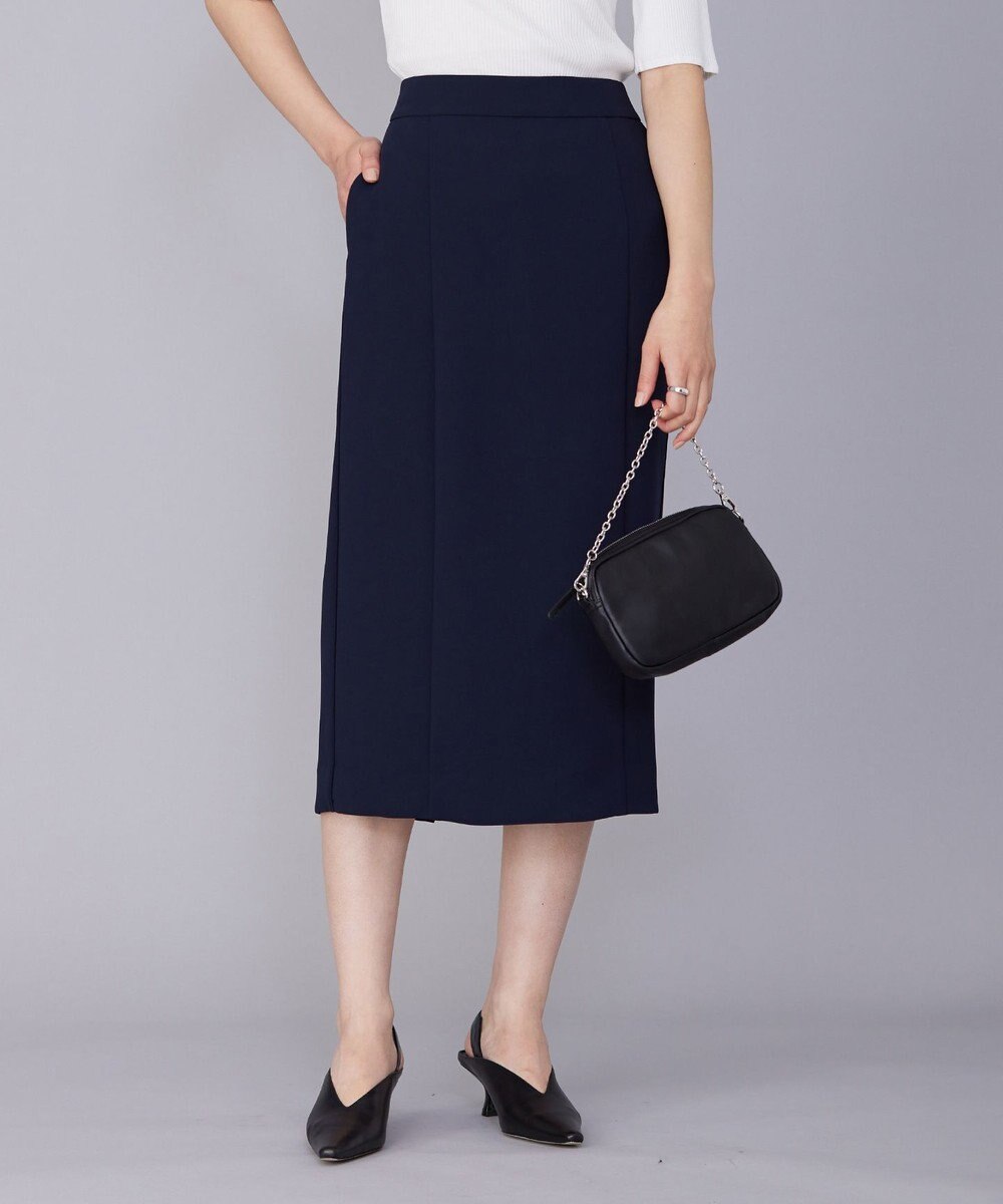 ICB L 【洗える】 ダブルクロスクレープ スカート 