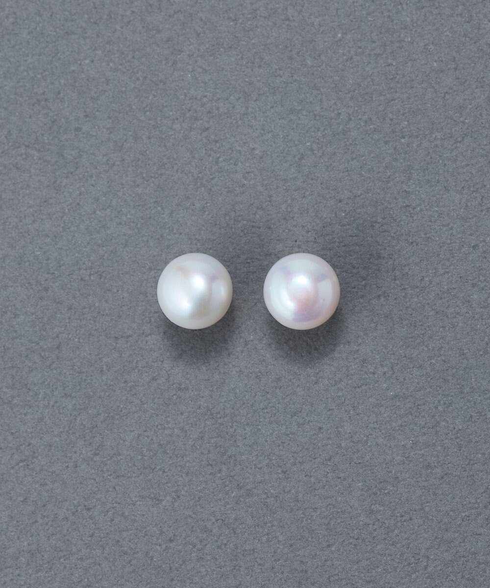 Phoebe 〈金属アレルギー対応〉シェルパール クラシックスタッドピアス 　0.8mmパール 