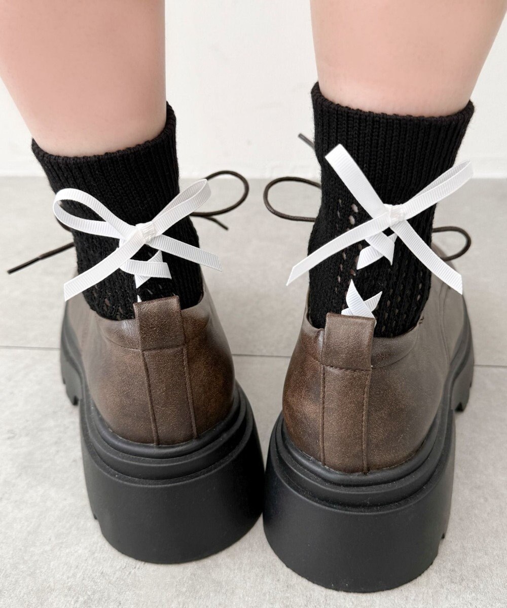 WEGO レースアップリボンソックス 