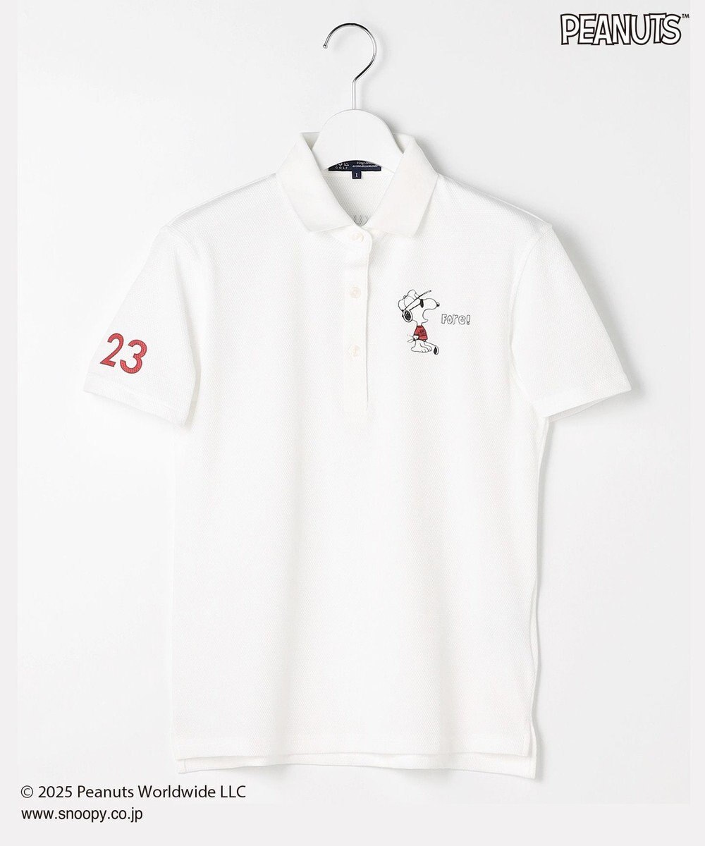 23区GOLF 【WOMEN】『PEANUTS』コラボ　「JOE COOL」半袖ポロシャツ 