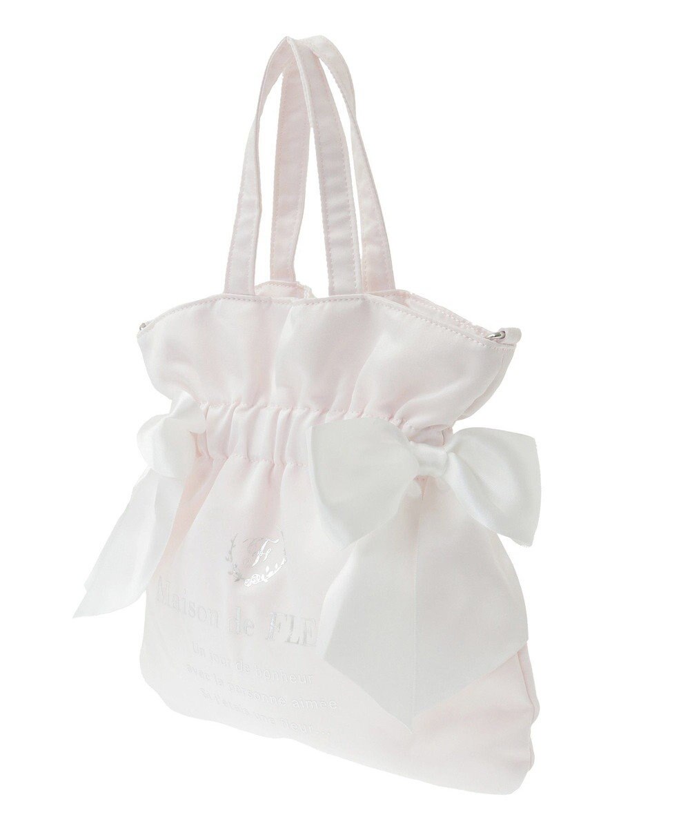 Maison de FLEUR ダブルリボン2Wayトートバッグ 