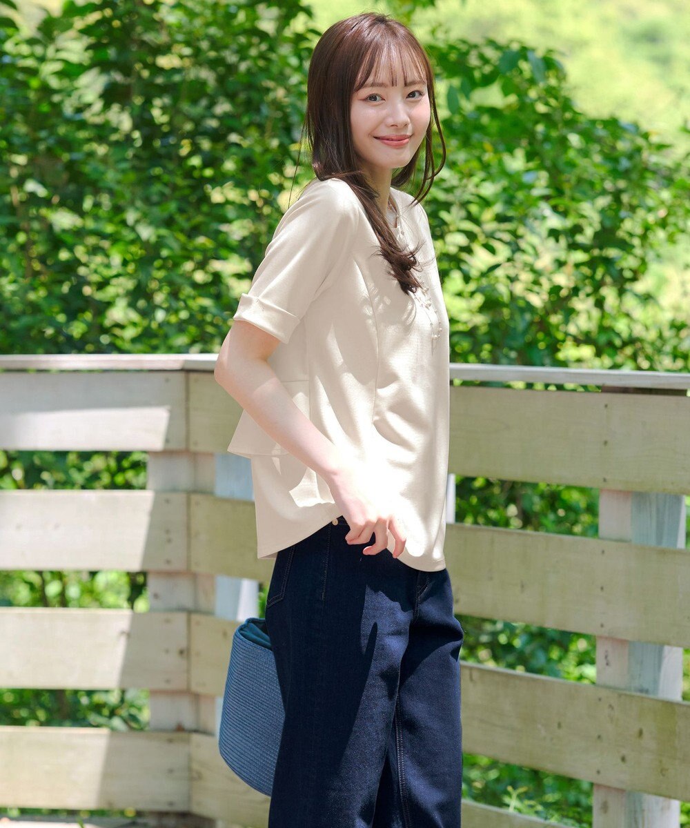 Tiaclasse 【洗える】バックフリルカットソー 