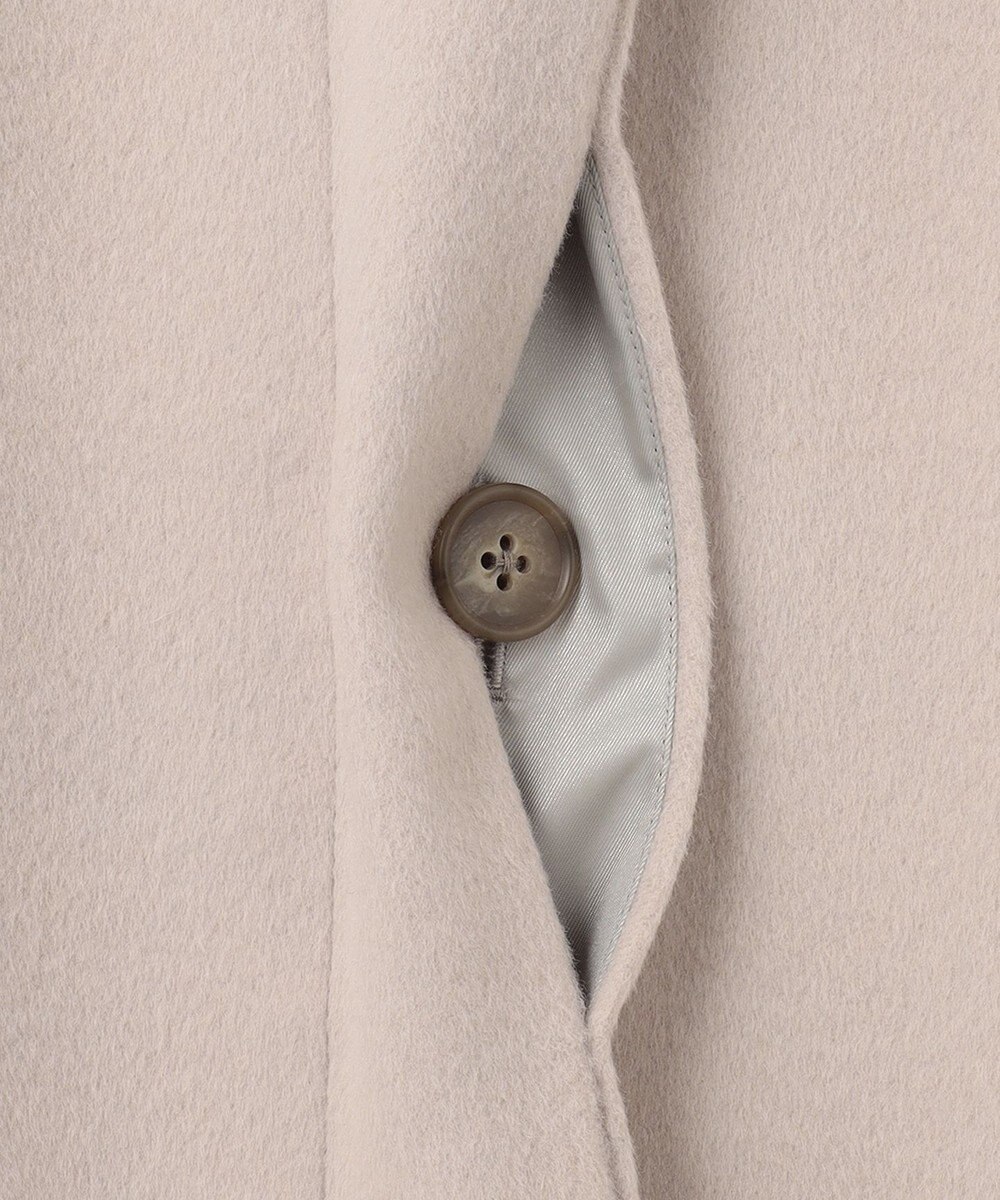 J.PRESS LADIES L アンゴラビーバー ノーカラーコート 