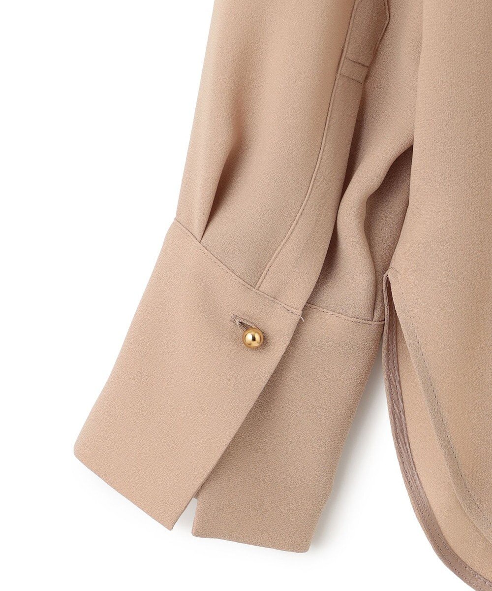 BEIGE， 【洗える】STOW / フロントタックブラウス 