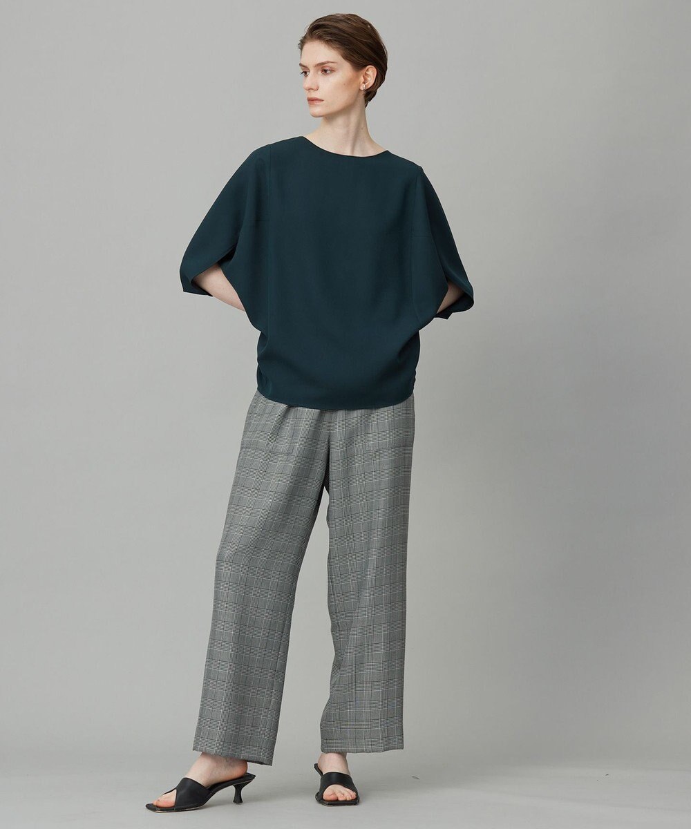 ICB 【新色追加・WEB限定カラーあり・UVケア・接触冷感・速乾・防シワ・洗える】FluidBackSatin ドルマンスリーブブラウス 