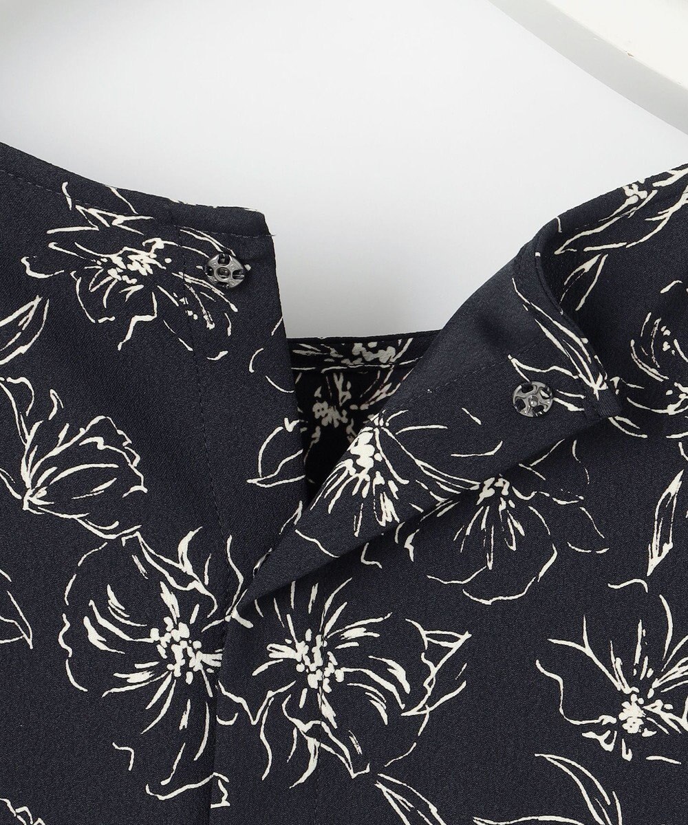 J.PRESS LADIES L 【洗える】ラインフラワープリント ブラウス 