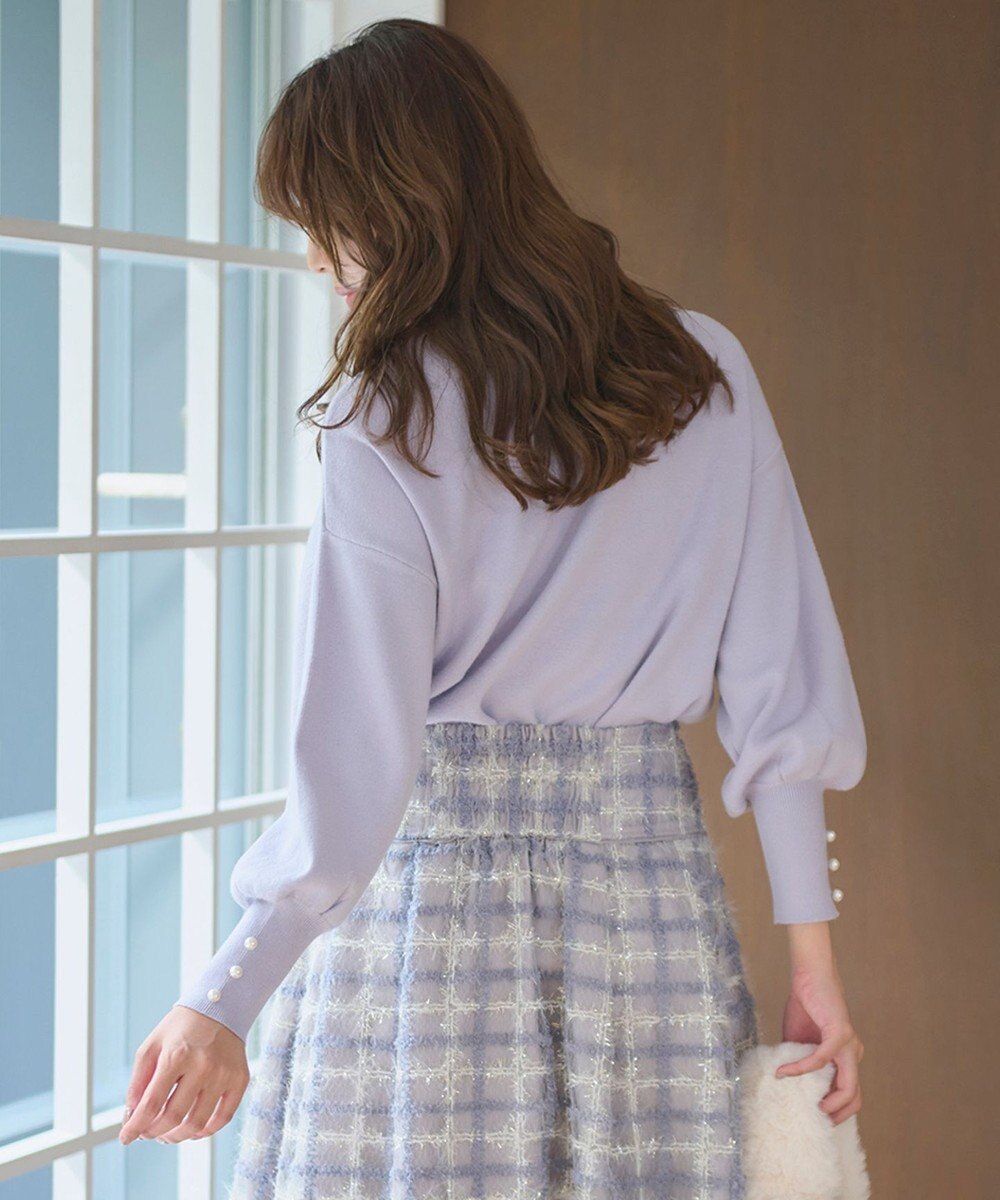 Feroux ラメチェック フレアスカート 