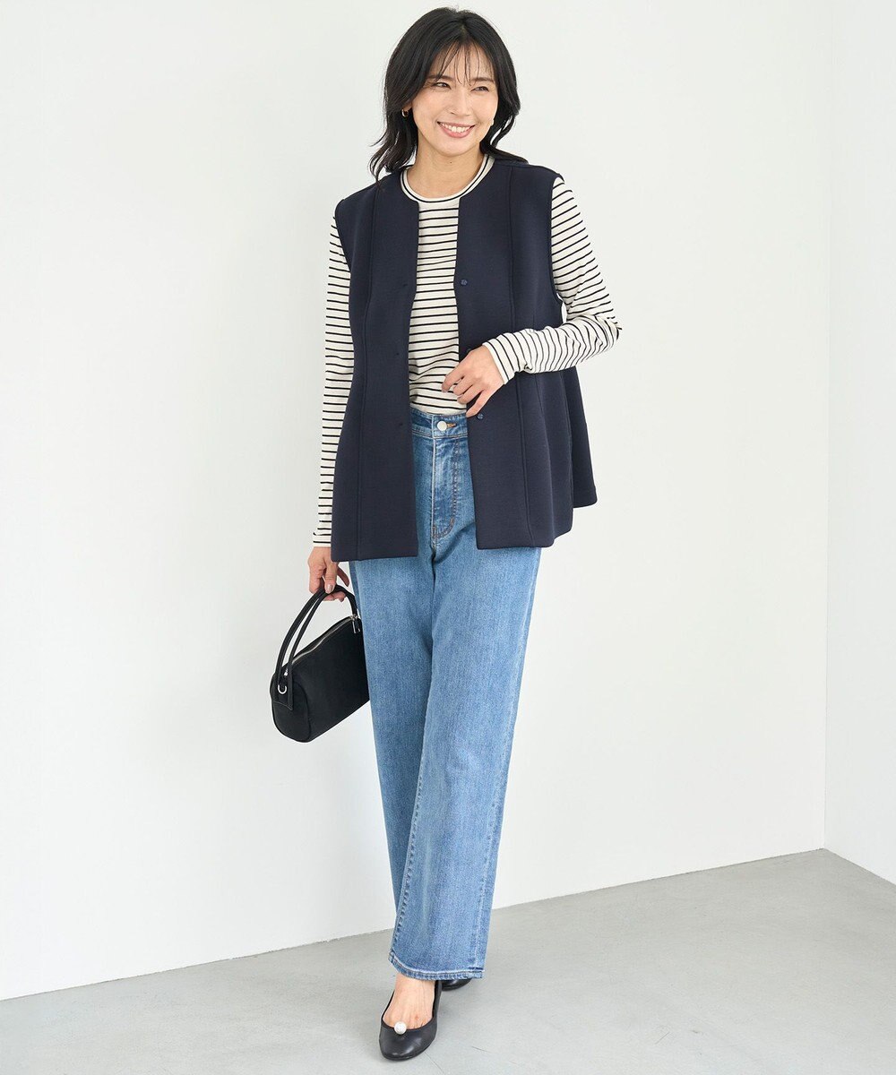 UNFILO コットンカシミヤ クルーネックカットソー 