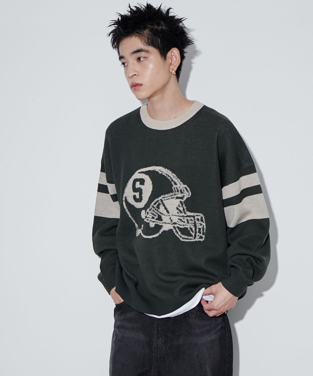 WEGO 【ユニセックス着用ITEM】ジャガードスリーブラインプルオーバー 