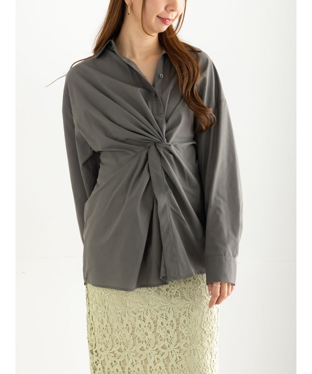 Te chichi ツイストデザインシャツ《2025Autumn catalog vol.2 item》 