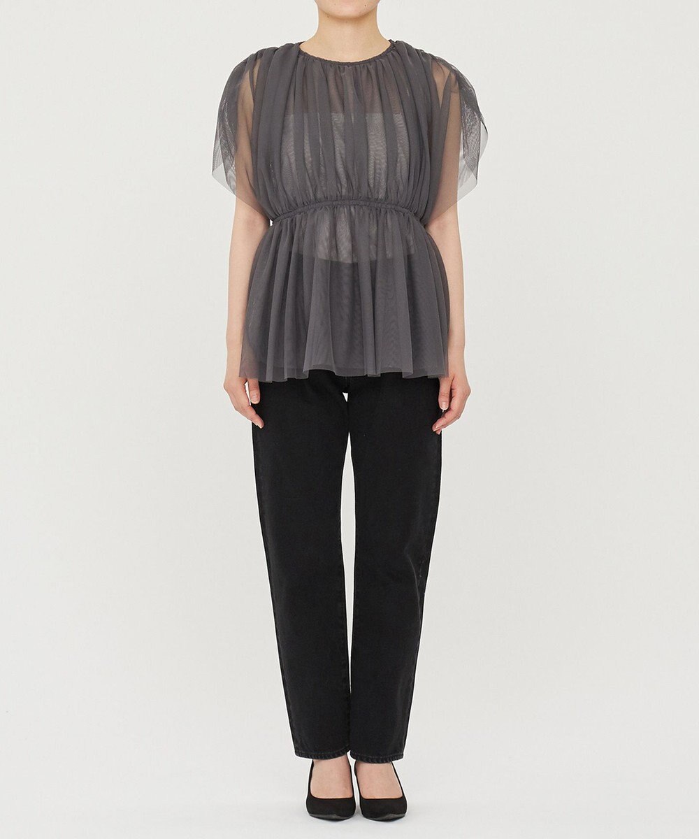 uncrave 【洗濯機洗い可】カクテル チュール ブラウス（uncrave STANDARD） 