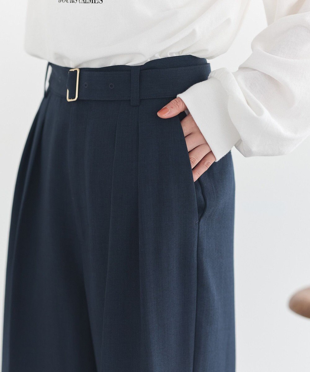 earth music&ecology 【予約】アソートツータックベルトパンツ 