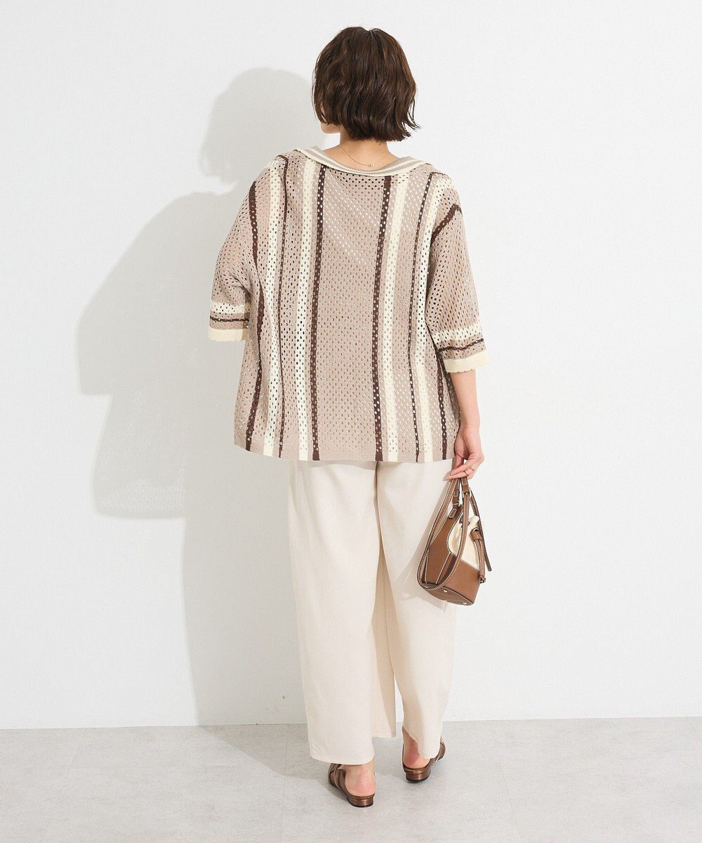 CRAFT STANDARD BOUTIQUE クロシェバイカラーニットプルオーバー 