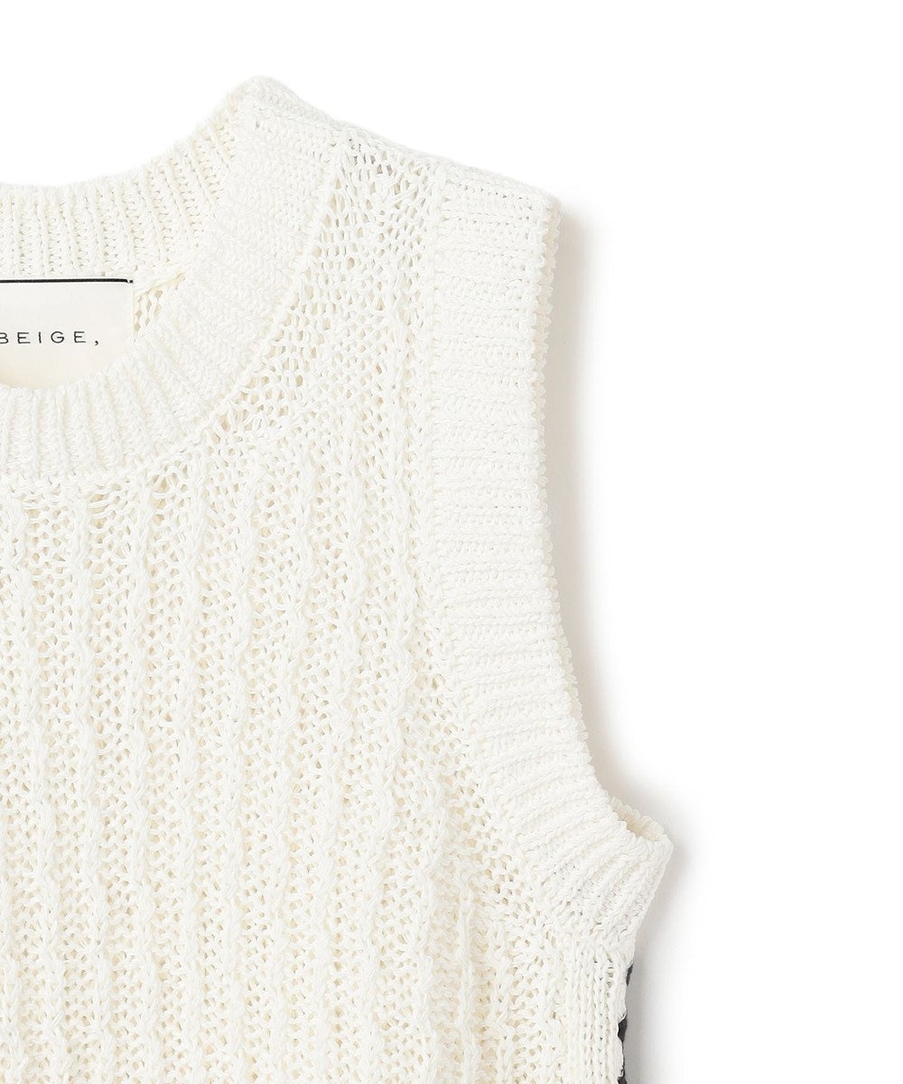BEIGE， ATACAM / テープヤーン ノースリーブニット 