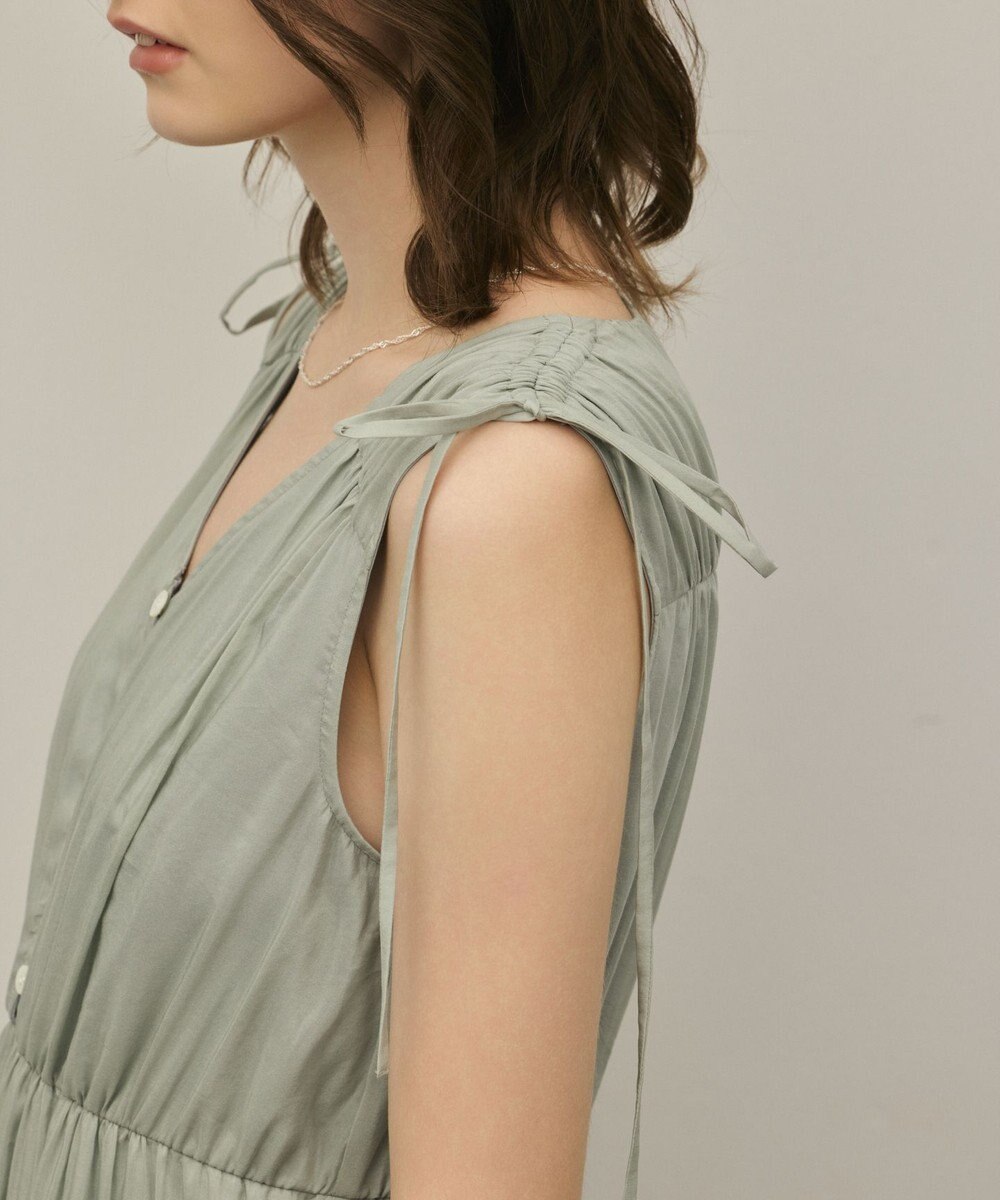 GRACE CONTINENTAL コットンシルクティアードワンピース 