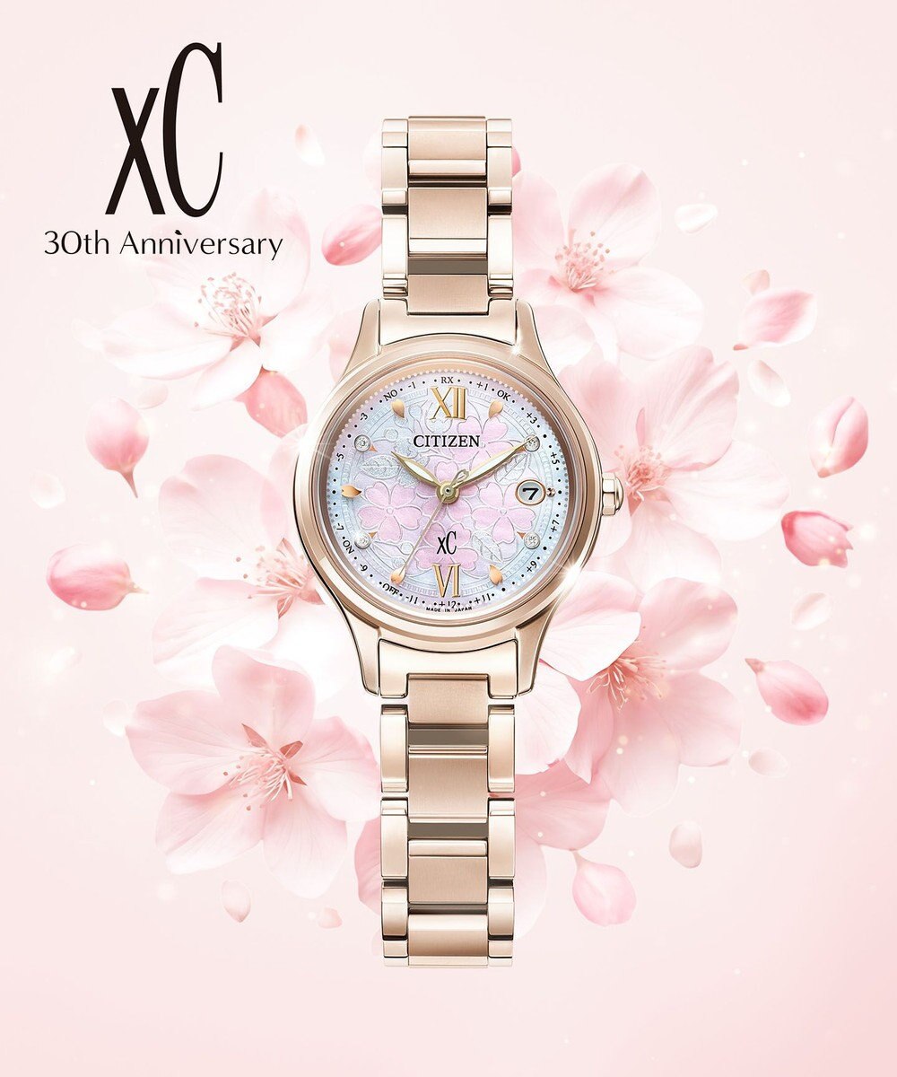 CITIZEN 【xC 30周年アニバーサリーモデル】「桜のフラワーボックス」をテーマにした光発電エコ・ドライブ電波時計 限定ウオッチ ES9498-77N 