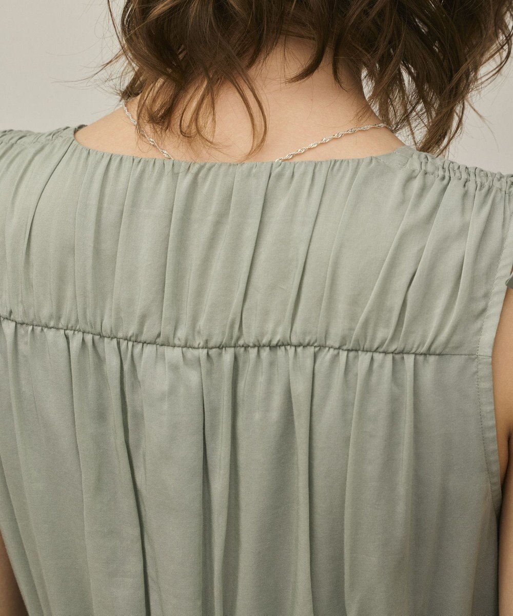 GRACE CONTINENTAL コットンシルクティアードワンピース 