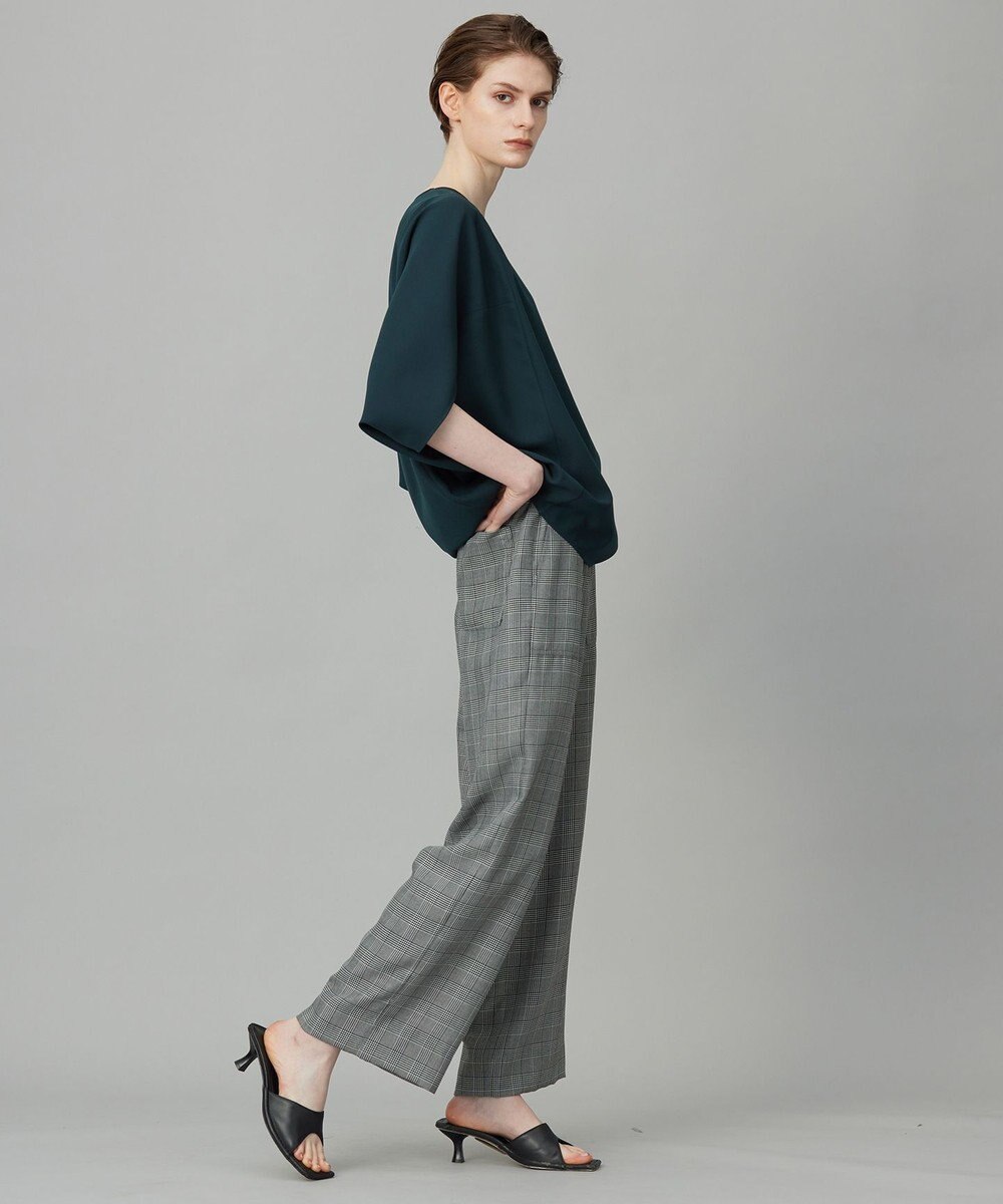 ICB 【新色追加・WEB限定カラーあり・UVケア・接触冷感・速乾・防シワ・洗える】FluidBackSatin ドルマンスリーブブラウス 