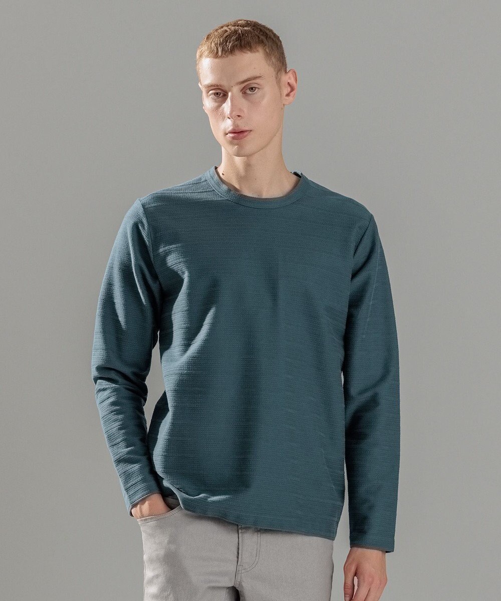 JOSEPH HOMME ブラッシュジャガード　クルーネック長袖Tシャツ 